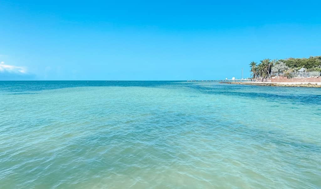waters of key west along the coastline