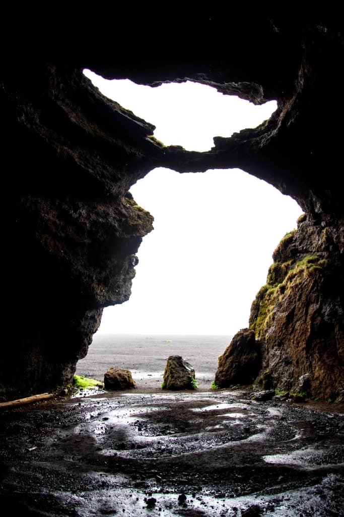 large cliffs with a cut out that looks like an outline of yoda