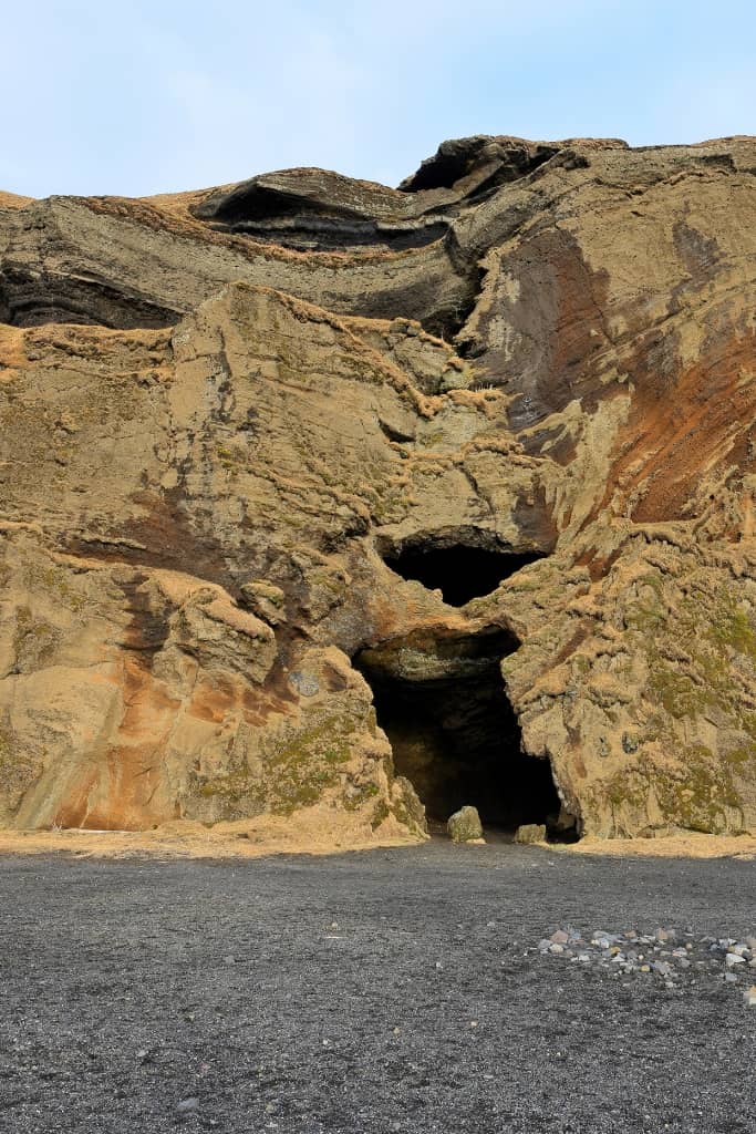 large cliffs with a cut out that looks like an outline of yoda